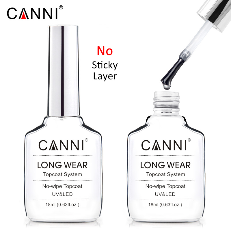 Peel Off Base Coat - Canni 18ml ยาวสวมใส่เพชรไม่มีเช็ด Top Coat ขนาดใหญ่
