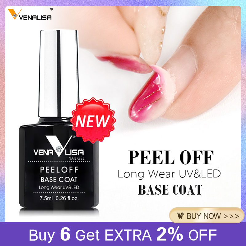 Peel Off Base Coat - VENALISA TPO FREE น้ำยาเคลือบเล็บแบบลอกออกง่าย สูตรน้ำ ติดทนนาน