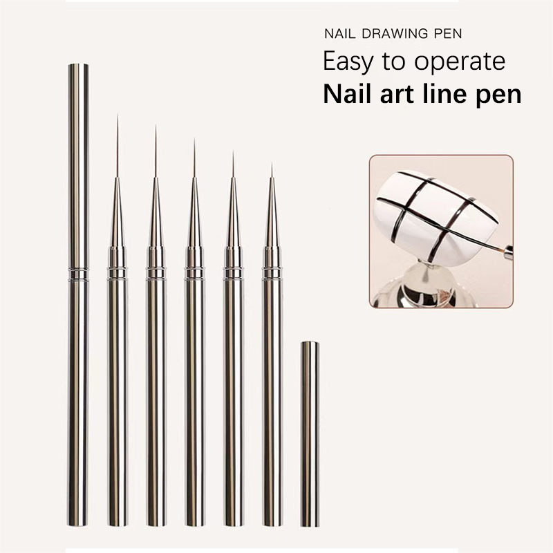 Nail Art Sch - แปรงเพ้นท์เล็บ 1 ชิ้น ปากกาเพ้นท์เล็บแบบฝรั่งเศส ขนาด 10/12/23