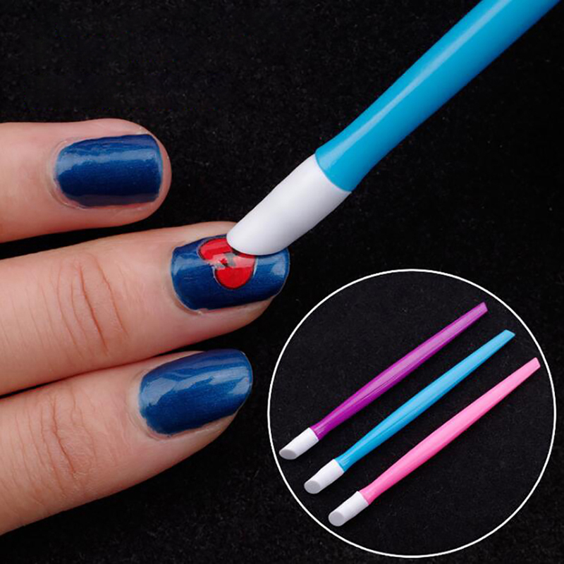 Nail Art For Men - ที่จับพลาสติกเล็บ Push Stick ยาง Tipped ทำความสะอาดเล็บสีเล็บเครื่องมือสำหรับเล็บ