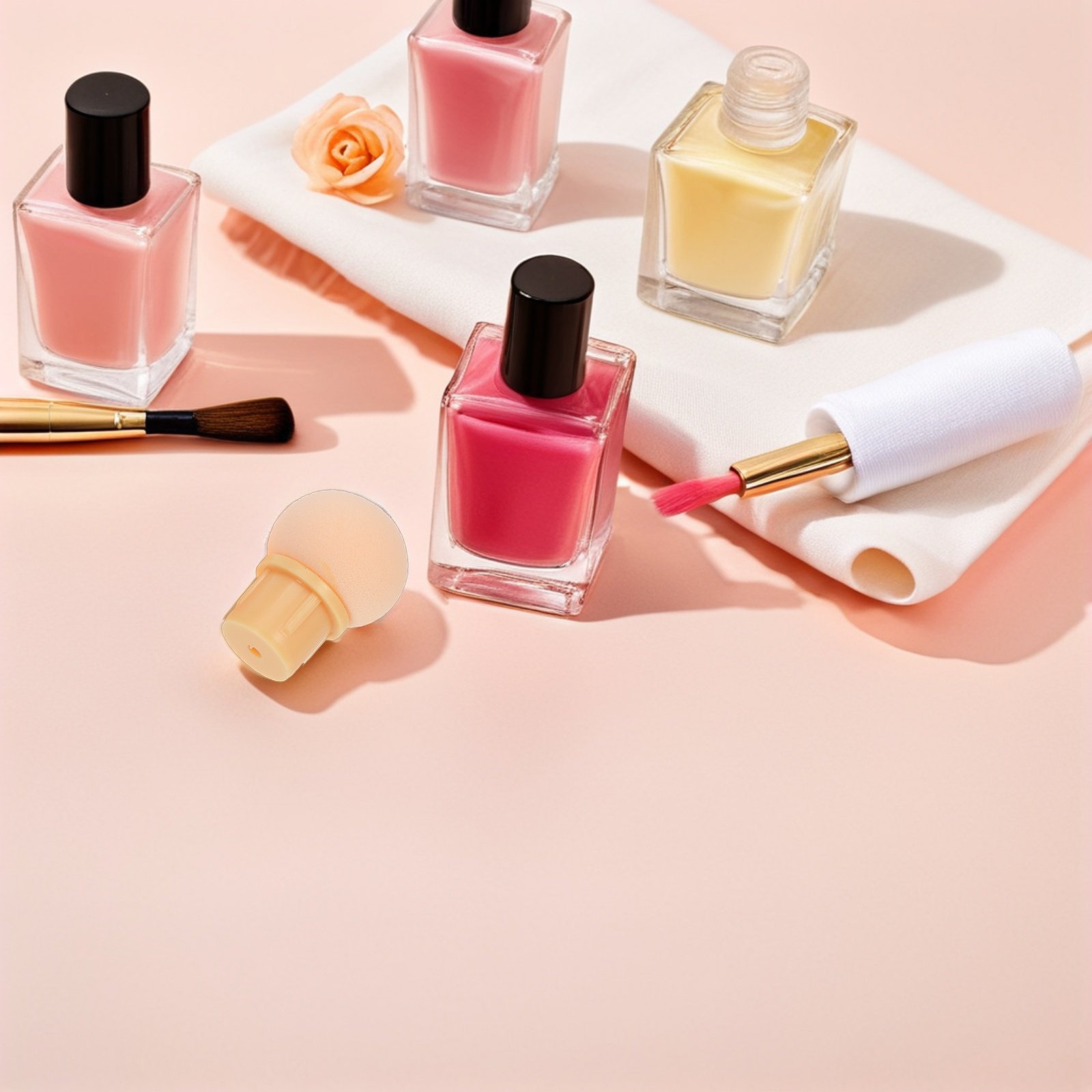 Nail Art Ombre - หัวฟองน้ำสำหรับทำเล็บ 50 ชิ้น แบบนุ่ม ใช้ซ้ำได้ อุปกรณ์ผสมสีสำหรับออกแบบเล็บ