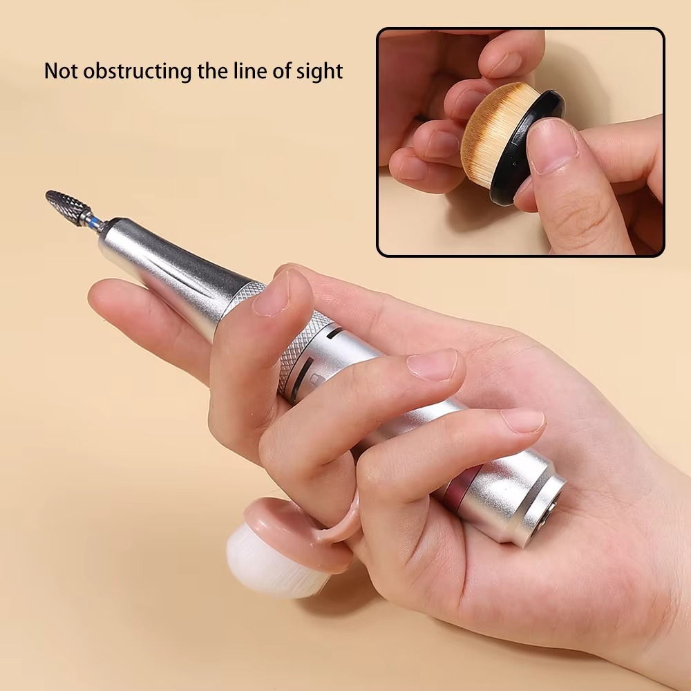 แปรงปัดฝุ่นเล็บรูปวงรีแบบปรับไ - Nail Art For Men บทวิจารณ์และราคา