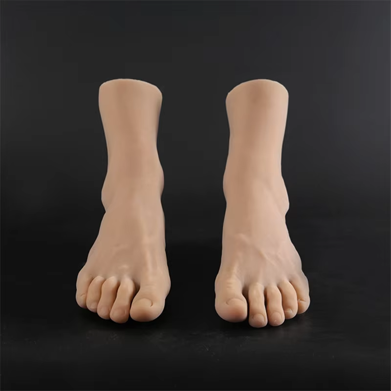 หุ่นจำลองเท้าผู้ชาย TPE ความสม - Nail Art For Men บทวิจารณ์และราคา