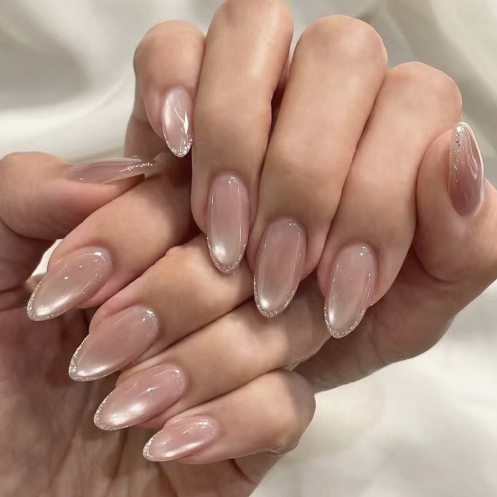 เล็บปลอมแบบกดติด ทรงอัลมอนด์ขน - Nail Art Ombre บทวิจารณ์และราคา