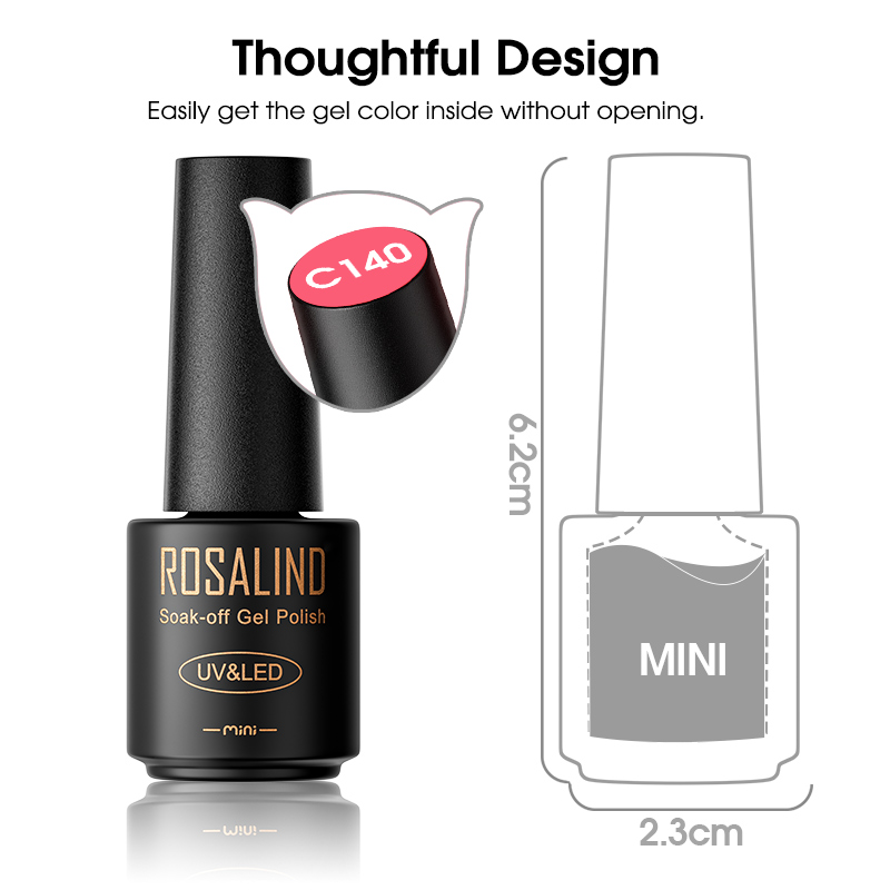 Rosalind เล็บกึ่งถาวรสีเจลทาเล - Peel Off Base Coat บทวิจารณ์และราคา