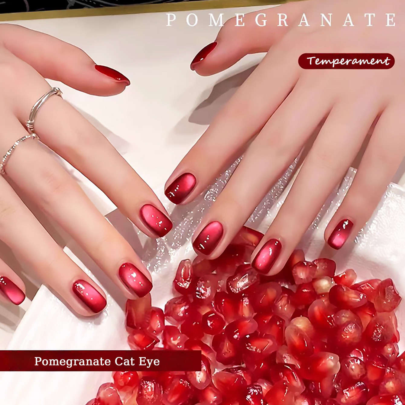 1 ชิ้น SHAKA ยาทาเล็บเจลสีแดงท - Nail Art Red Wine Cat Eye บทวิจารณ์และราคา