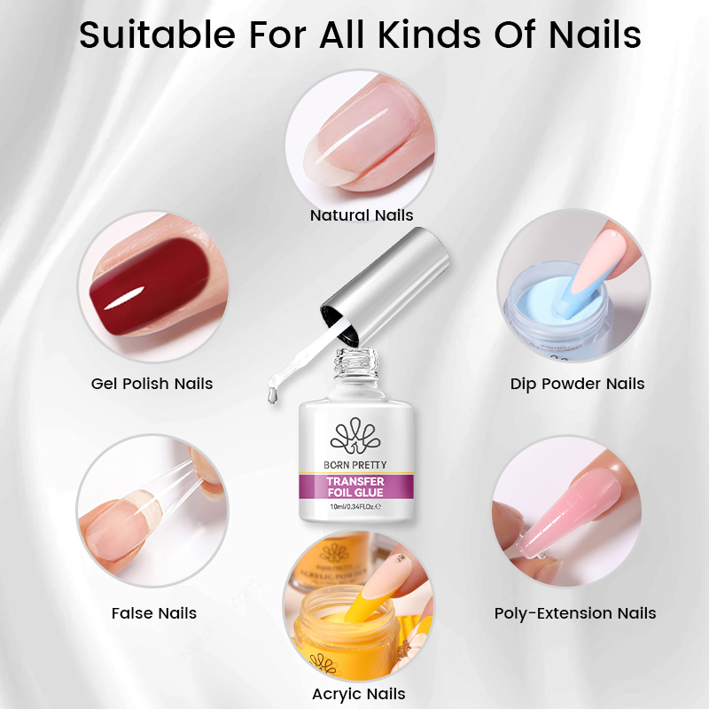 กาวติดฟอยล์เล็บ BORN PRETTY ขน - Nail Foil Transfer บทวิจารณ์และราคา